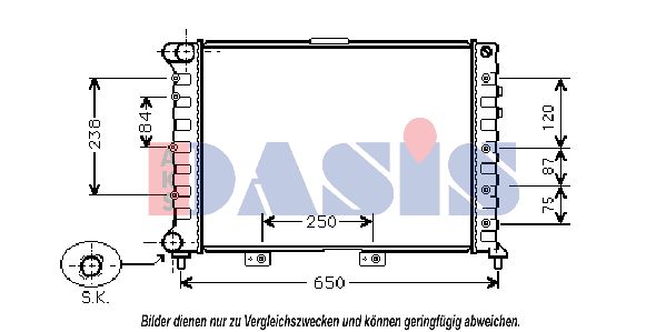 AKS DASIS Jäähdytin,moottorin jäähdytys 010320N